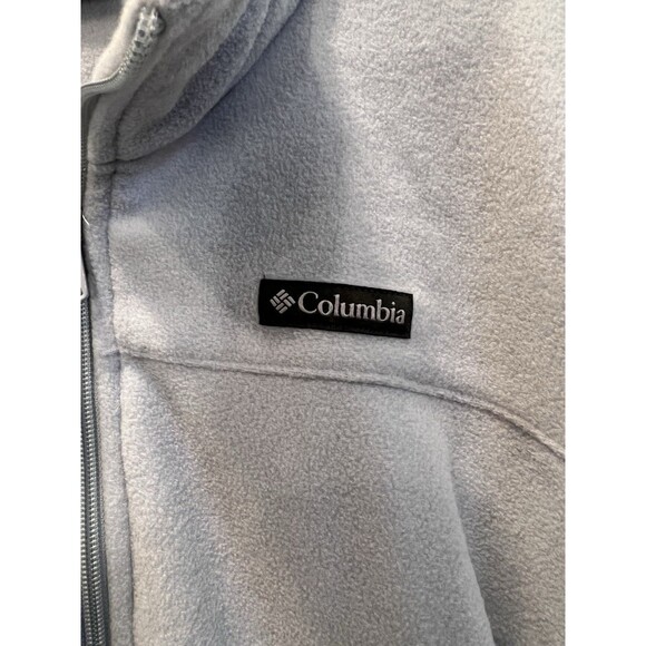 Columbia Women's Castle Dale Full Zip Fleece Jacket pockets Light Gray 2x NWT - Picture 2 of 10